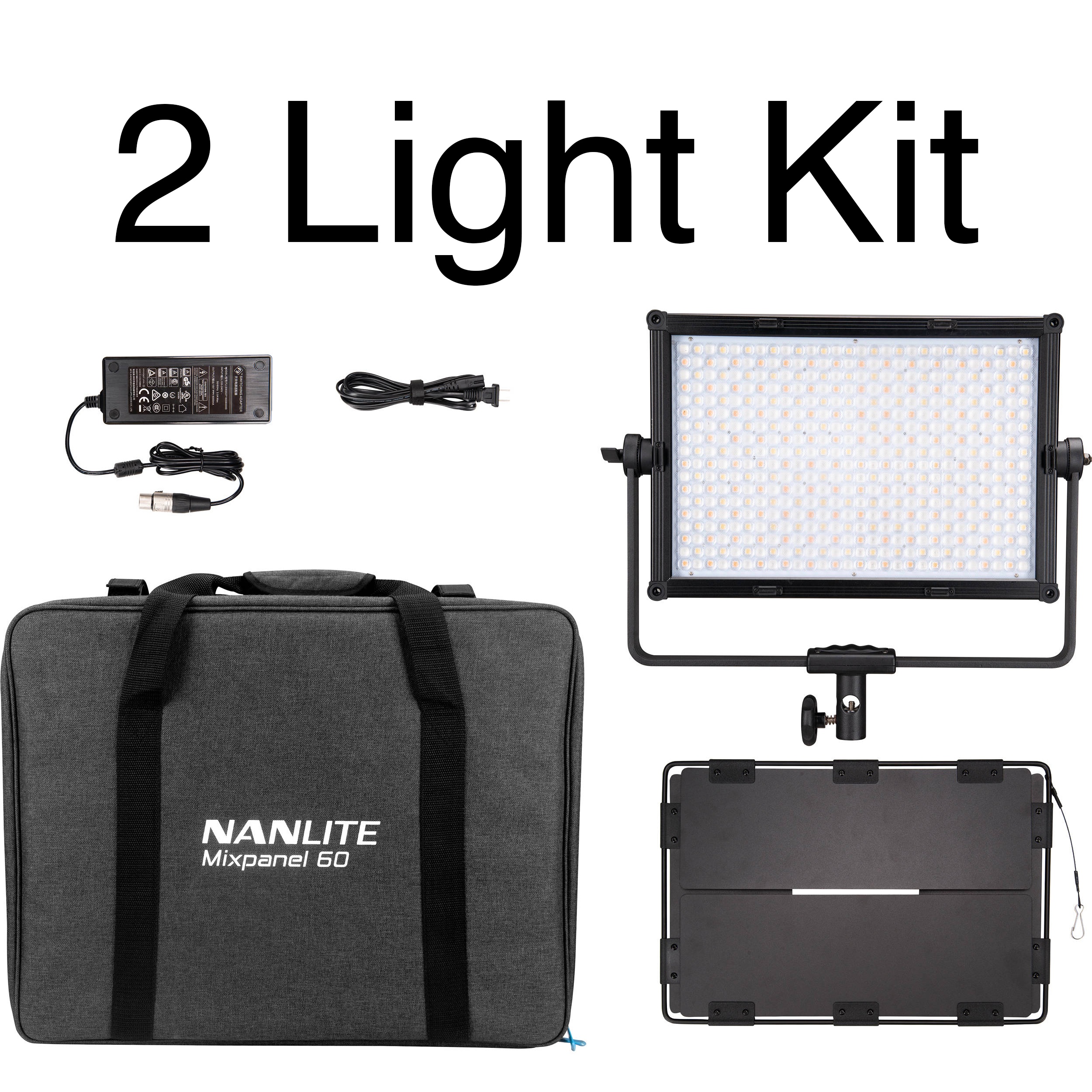 NanLite MixPanel 60 Bicolor Hard and Soft CCT and RGBWW 2 Light Kit